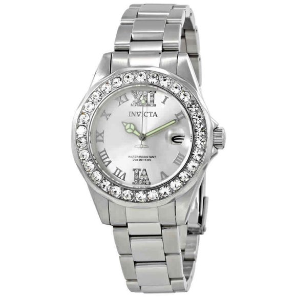 Stunning Diamond Ladies Silver Watch! New - Picture 1 of 3